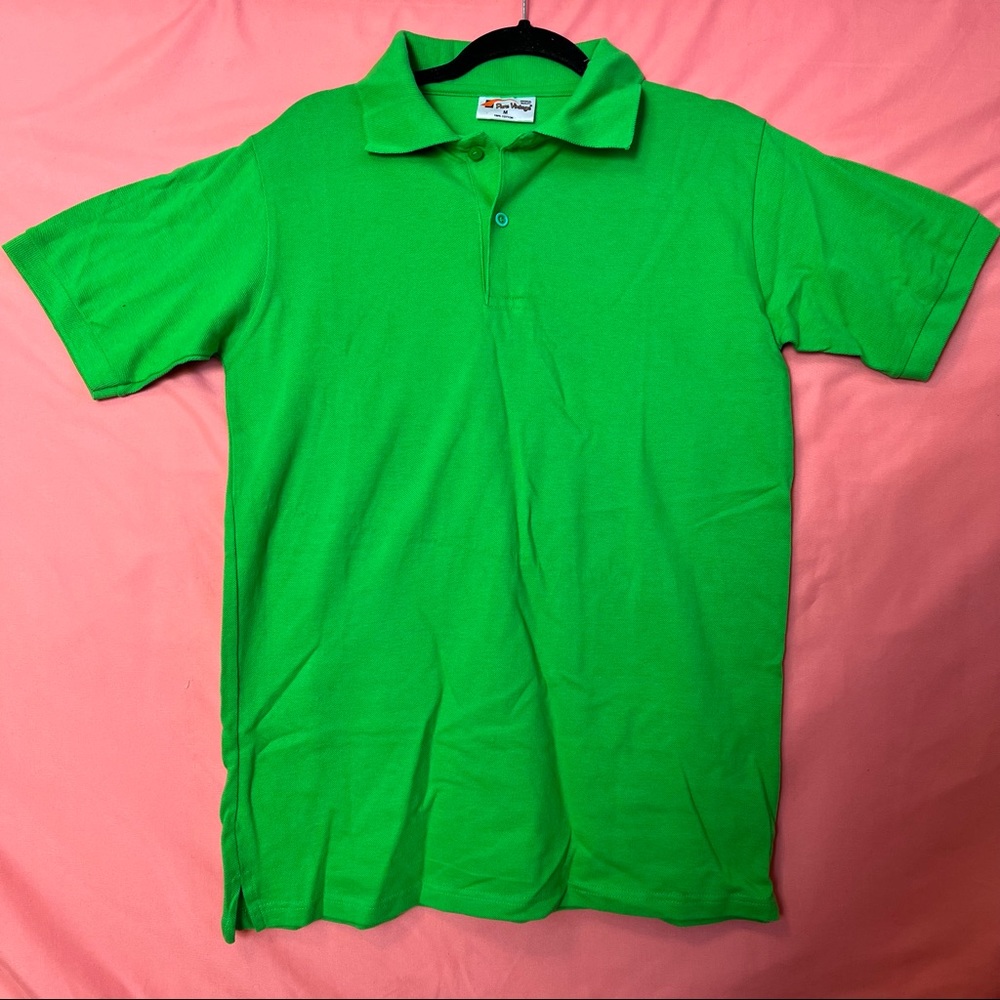 Green mens polo